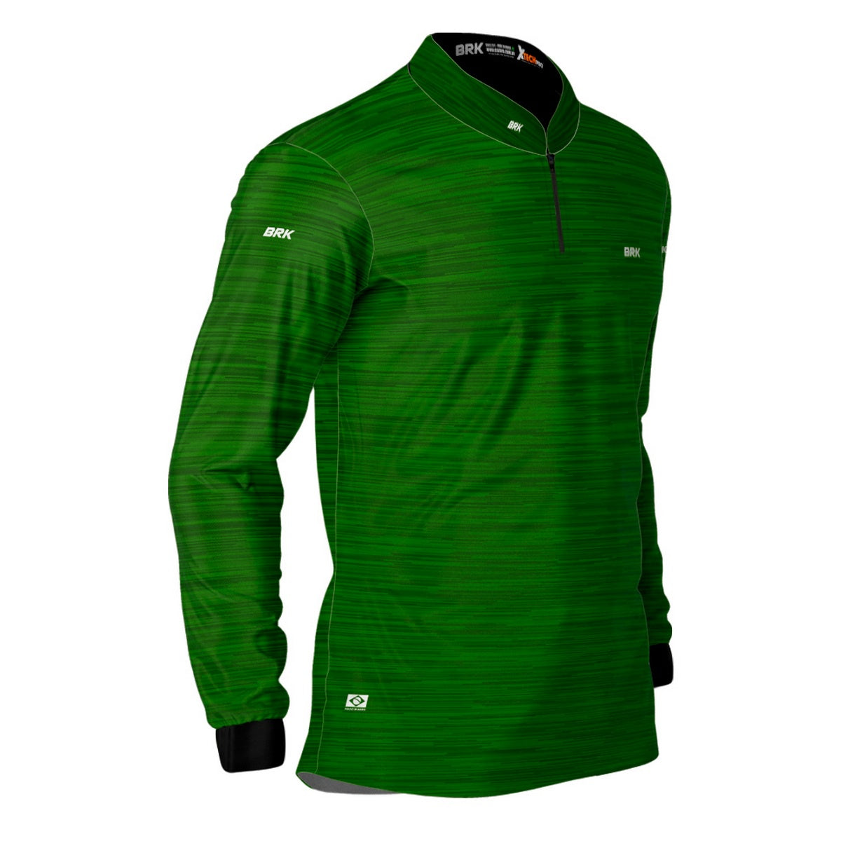 Camisa de Motociclismo Agro Brk Mescla Verde Claro com Proteção Solar UV50+