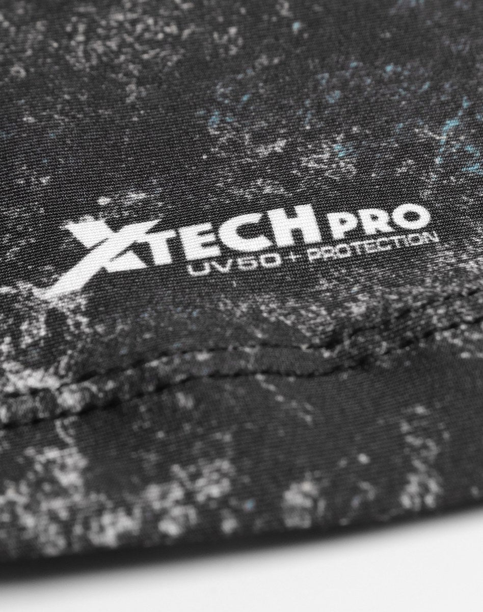 Camisa FusionX Brk Galaxy Preta e Azul com Capuz e Proteção UV50+