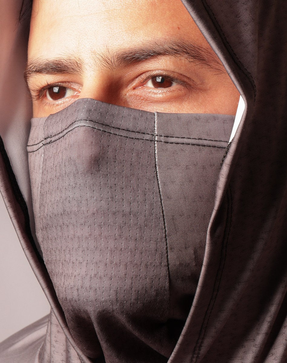 Camisa FusionX Brk Clean Branca e Cinza com Capuz e Proteção UV50+