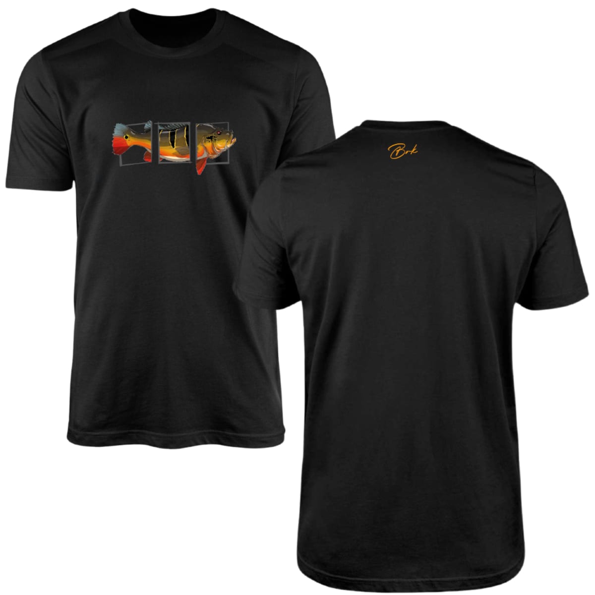 Camiseta de Pesca Brk Fishing Tríplice Captura Tucunaré Açu com Algodão Premium