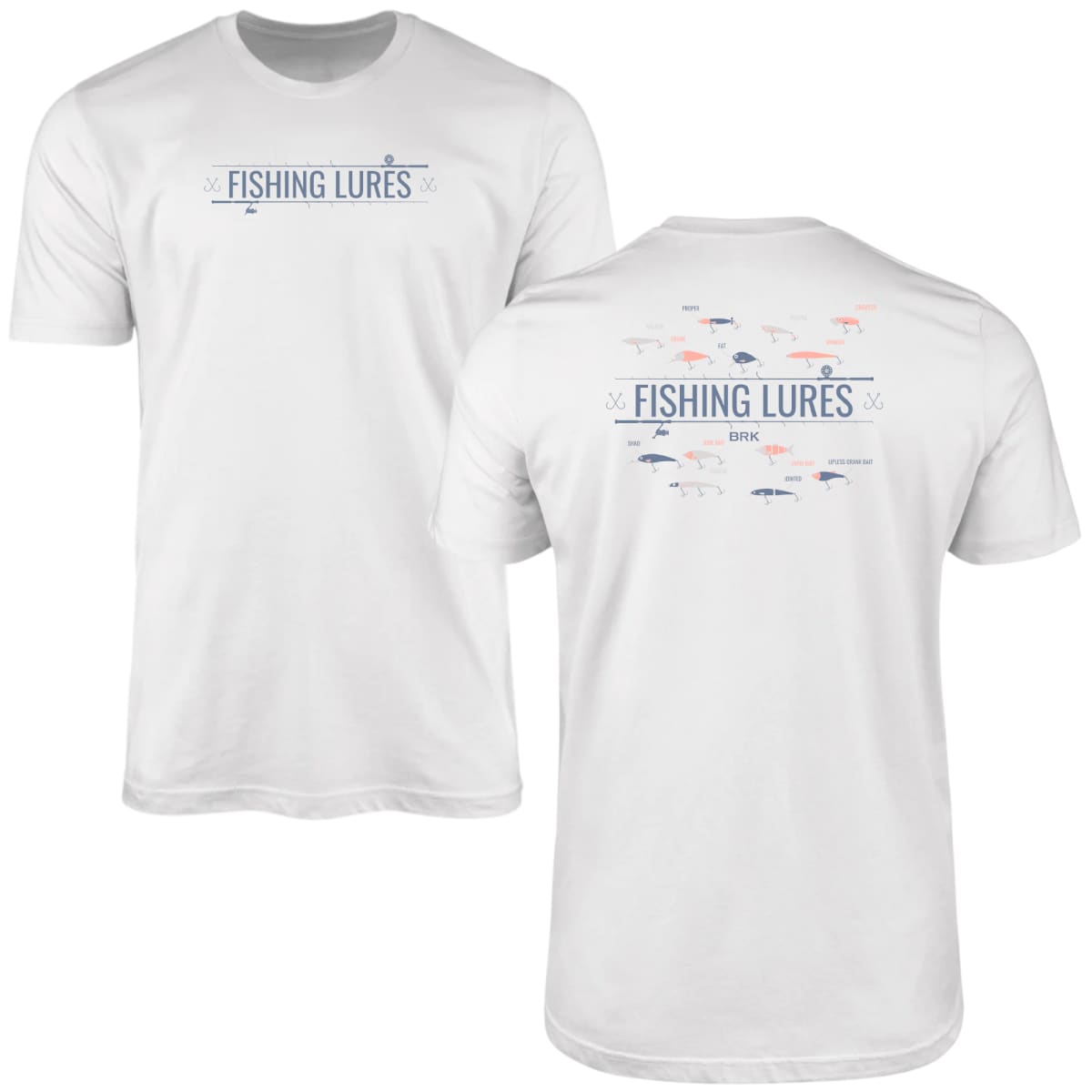 Camiseta de Pesca Brk Fishing Iscas de Pesca Lures com Algodão Premium