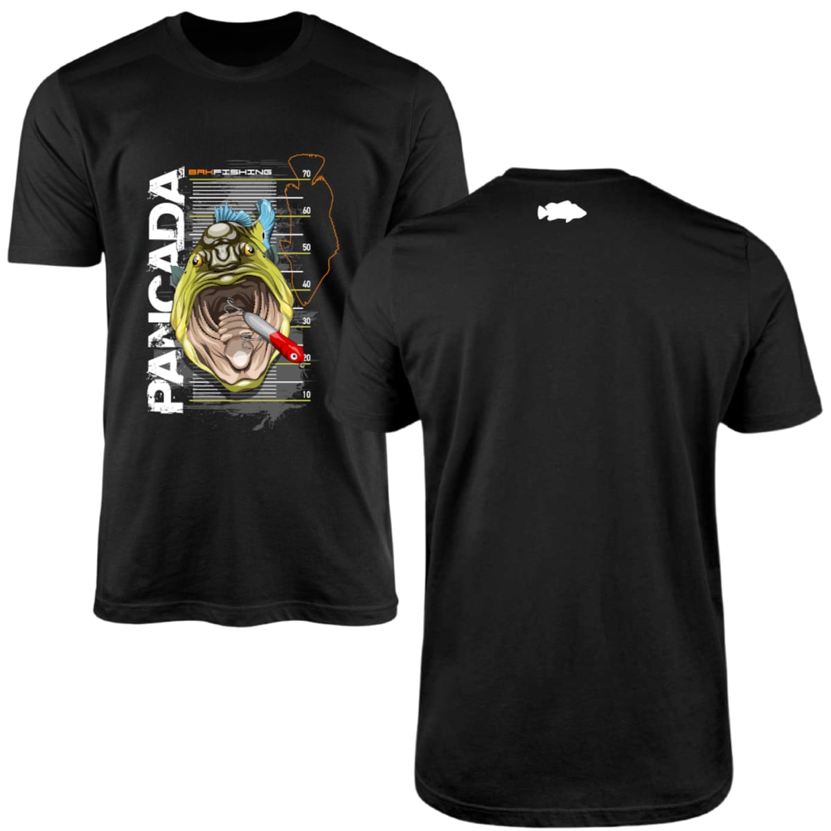 Camiseta de Pesca Brk Fishing Tucunaré Azul Pancada com Algodão Premium