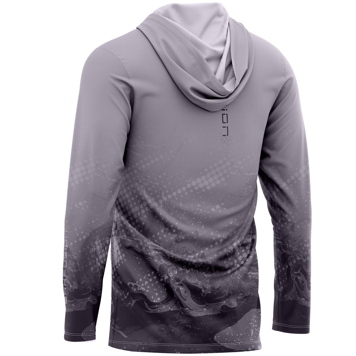 Camisa FusionX Brk Galaxy Cinza com Capuz e Proteção UV50+