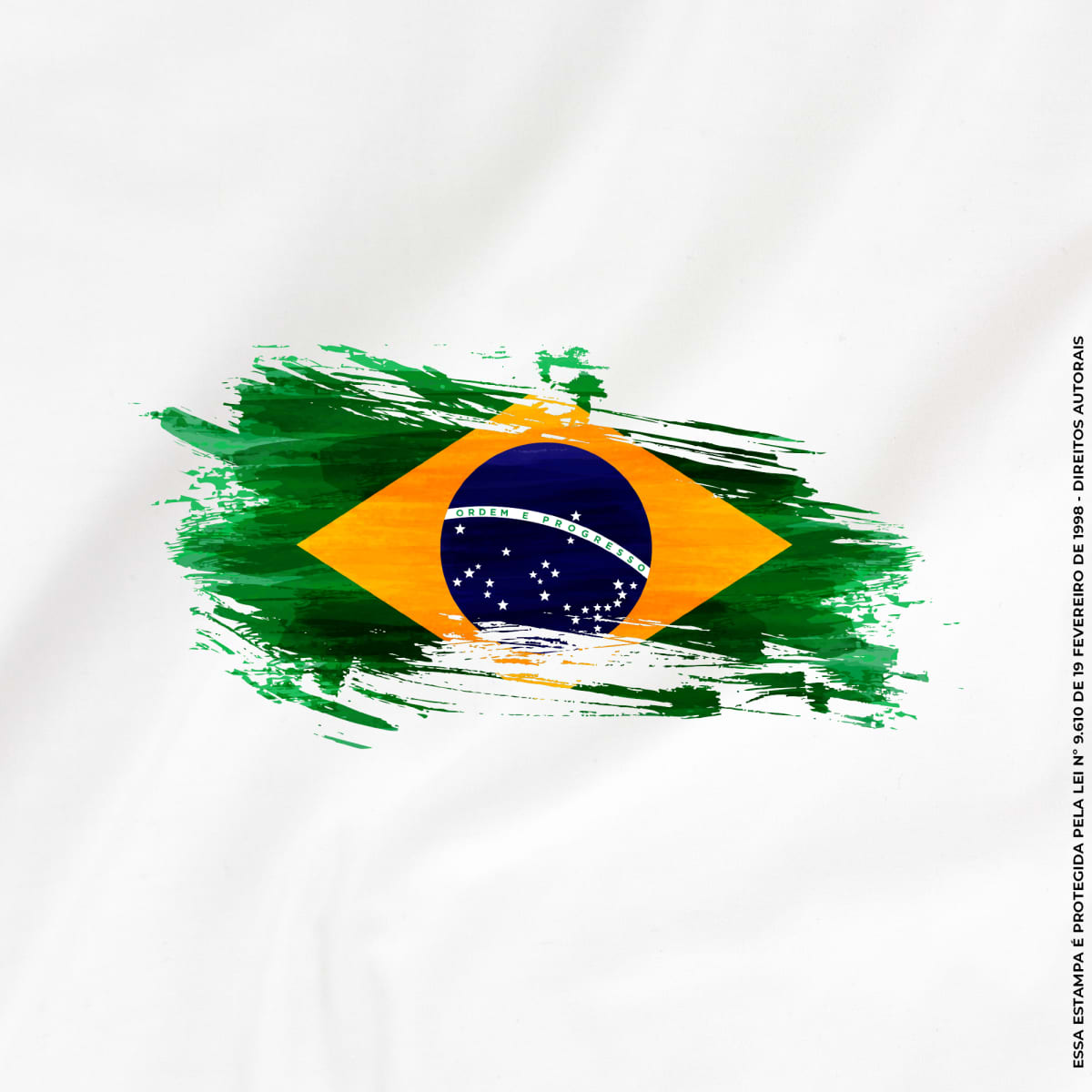 Camiseta de Pesca Brk Fishing Badeira do Brasil Estilo Pincel com Algodão Premium