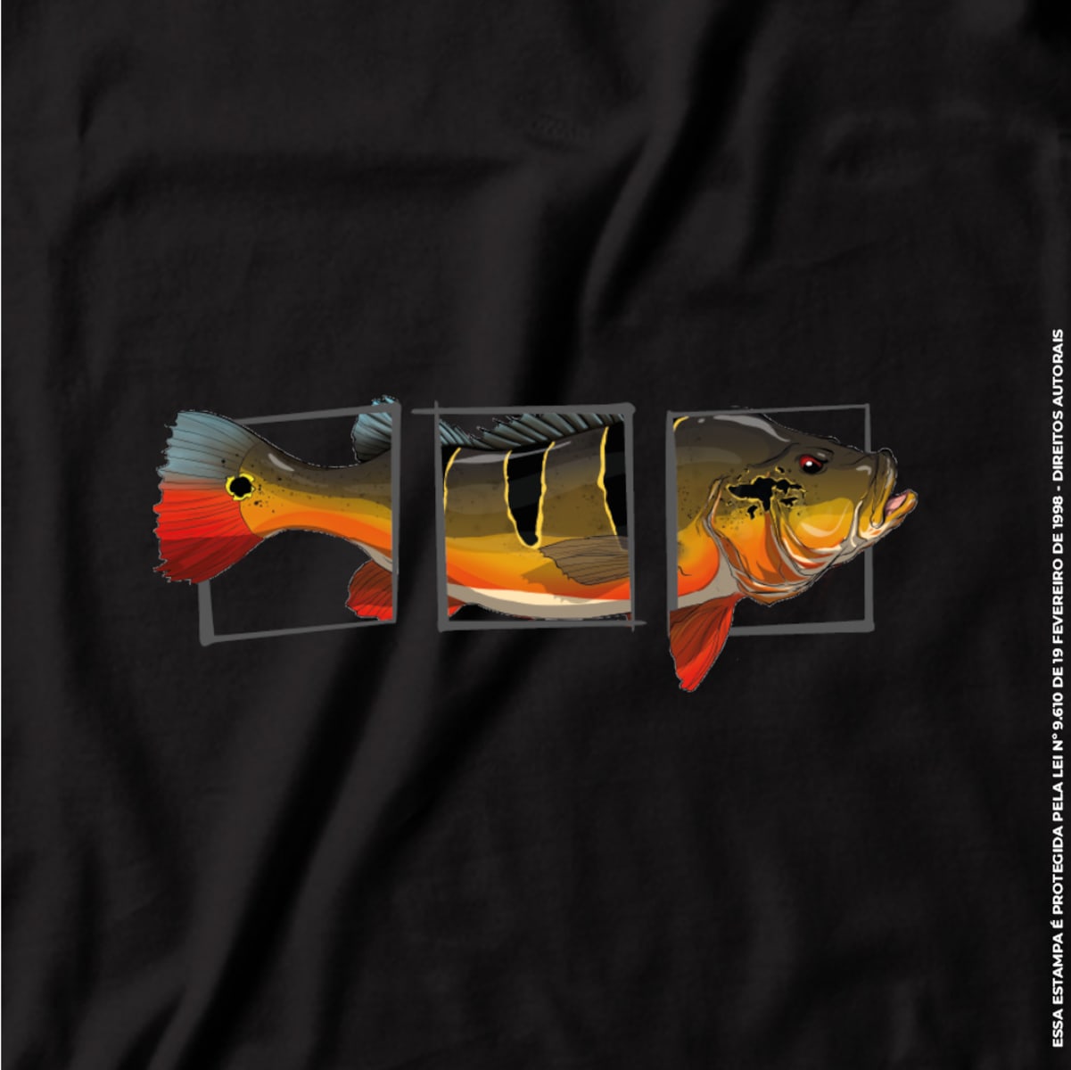 Camiseta de Pesca Brk Fishing Tríplice Captura Tucunaré Açu com Algodão Premium