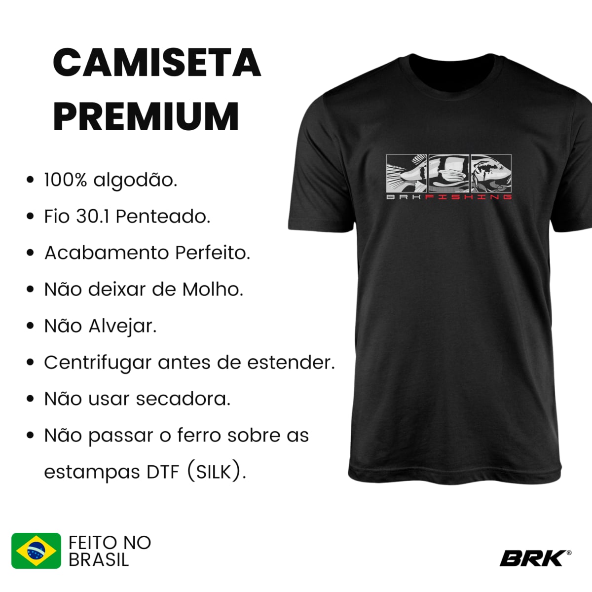 Camiseta de Pesca Brk Tucunaré com Algodão Premium