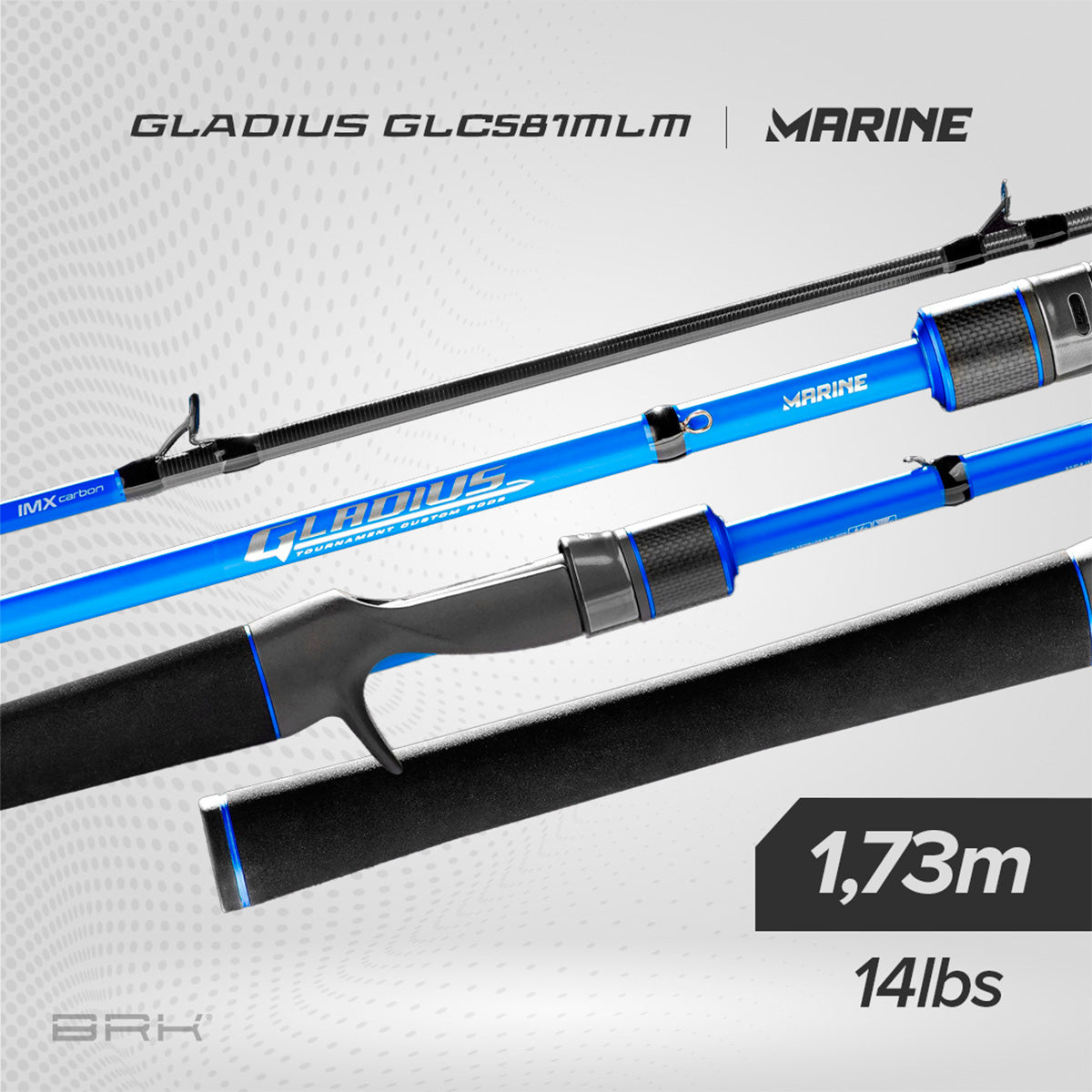 Vara de Pesca Marine Sports Gladius GL-C581 MLM 14lbs 1,73m - Carretilha (inteiriça)