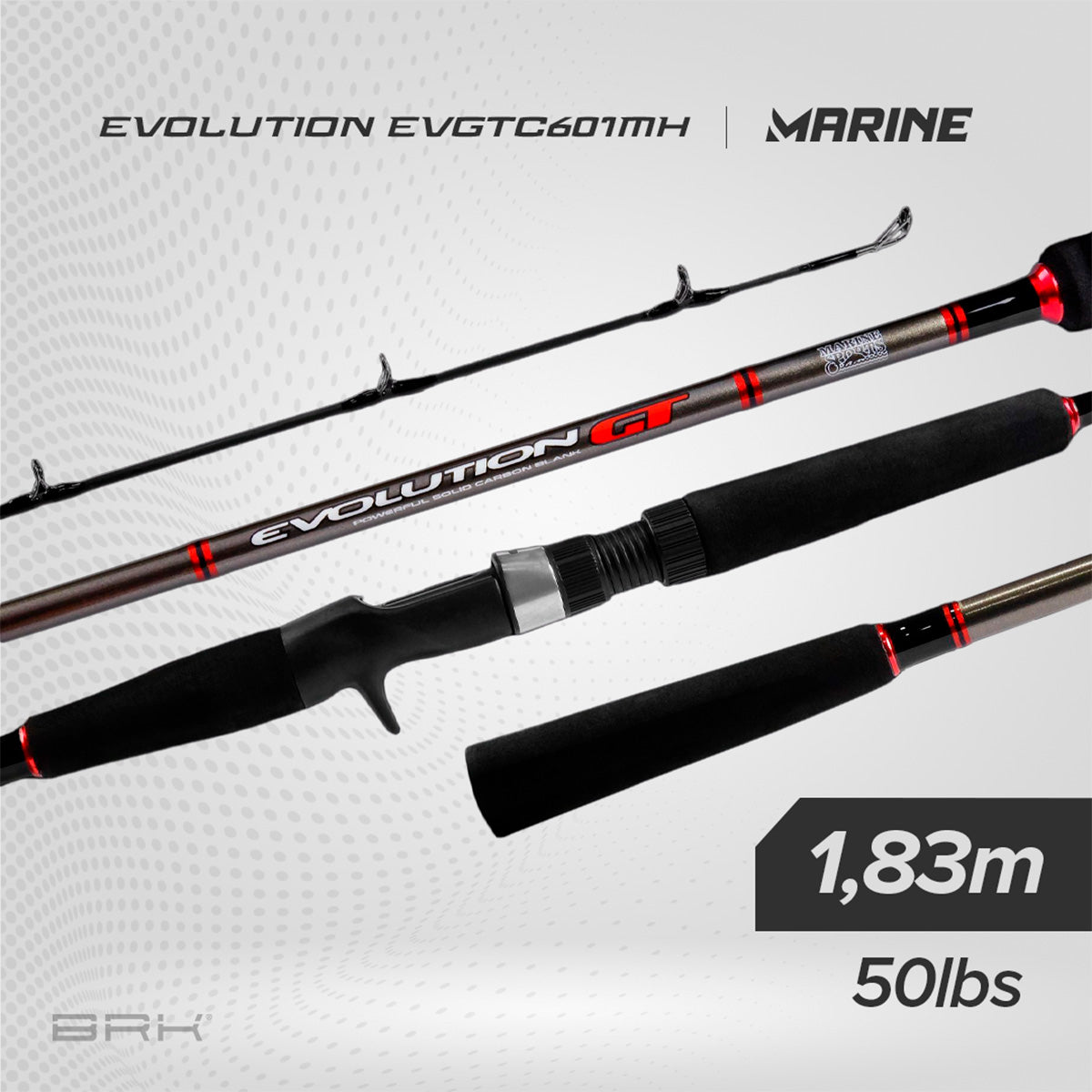 Vara de Pesca Marine Sports Evolution GT EVGT-C601 MH 50lbs 1,83m - Carretilha (Inteiriça)