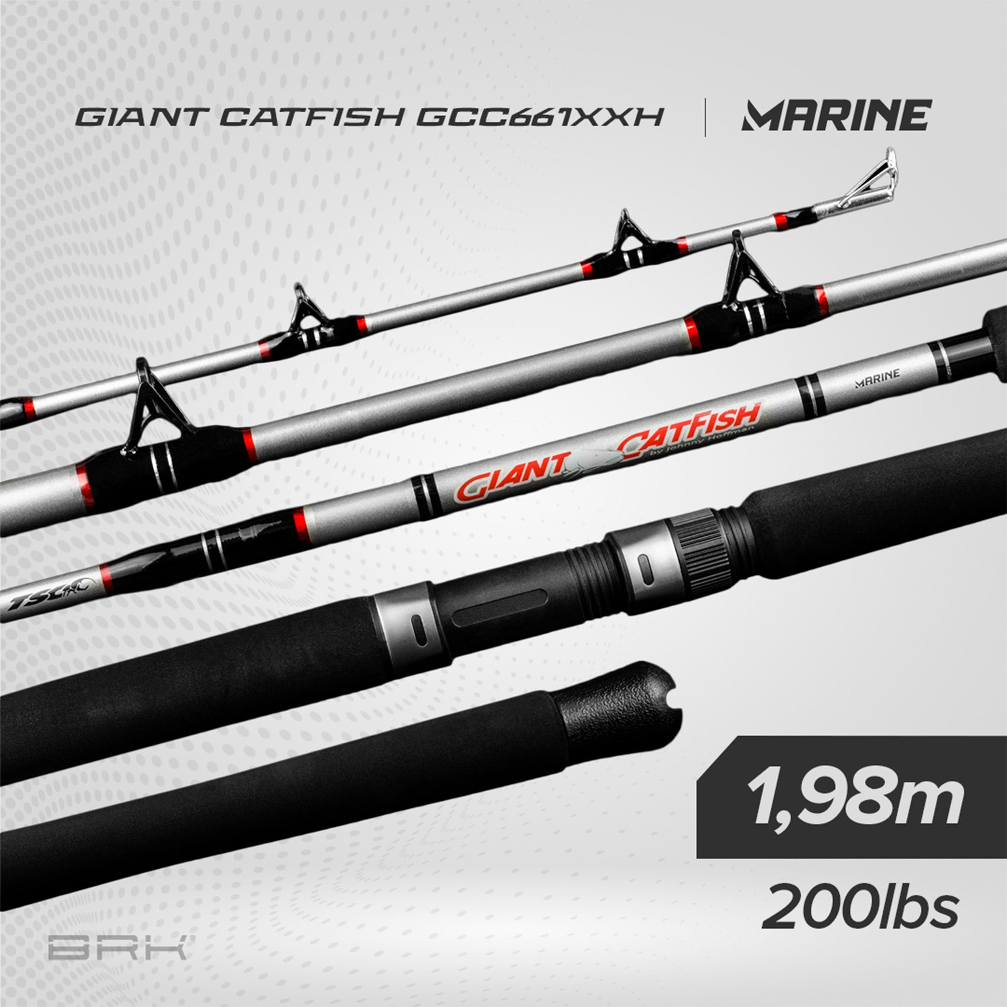 Vara de Pesca Marine Sports Giant Catfish GC-C661XXH 200lbs 1,98m - Carretilha (Inteiriça)