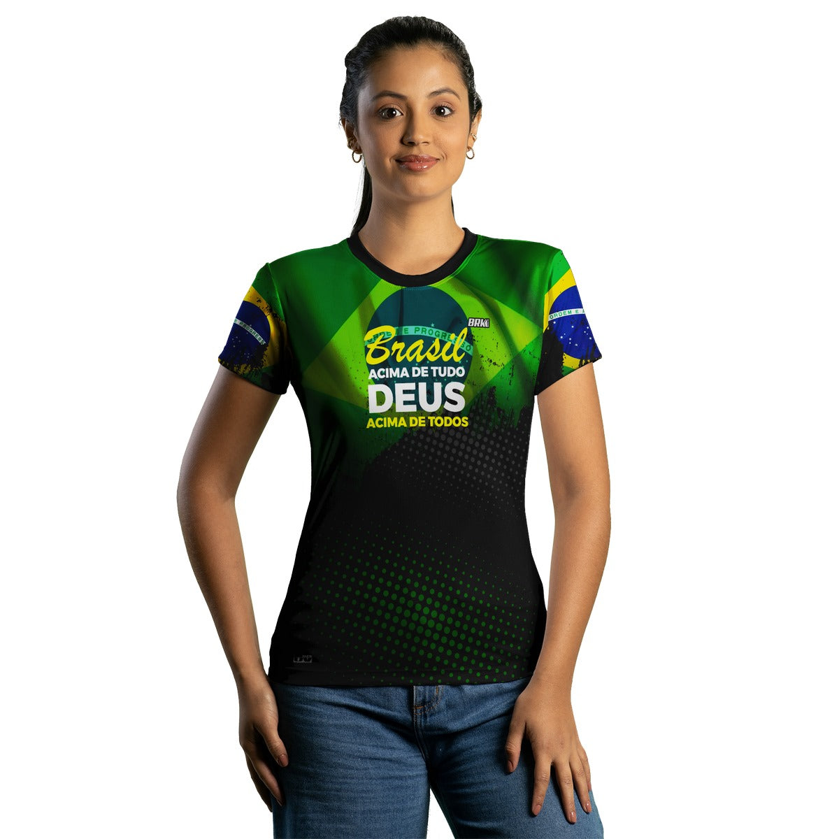 Camisa Feminina Brasil Acima de Tudo Brk com UV50+