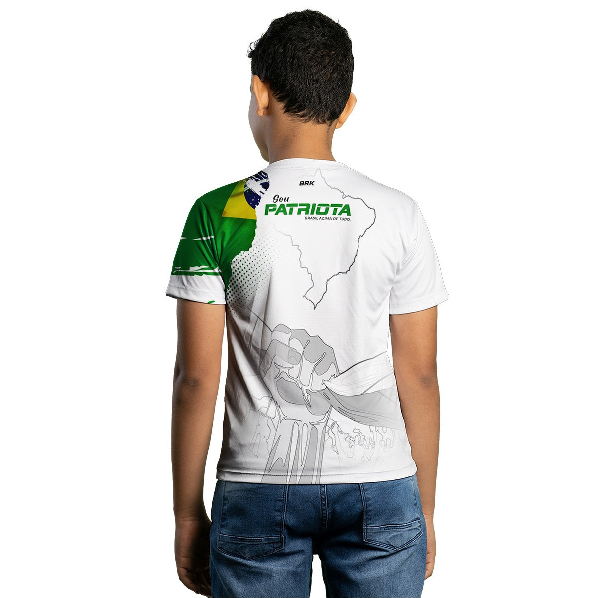 Camiseta Agro Brk Patriota Branca com Proteção Solar UV50+