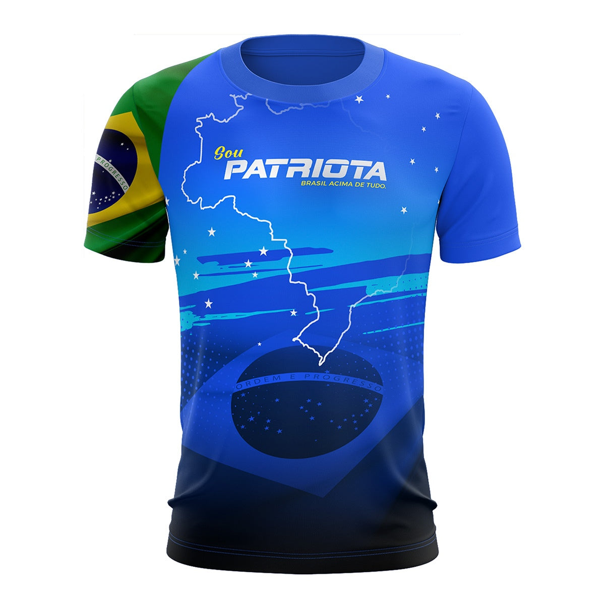 Camiseta Agro Brk Patriota Azul com Proteção Solar UV50+
