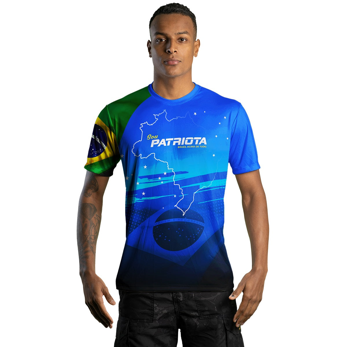 Camiseta Agro Brk Patriota Azul com Proteção Solar UV50+