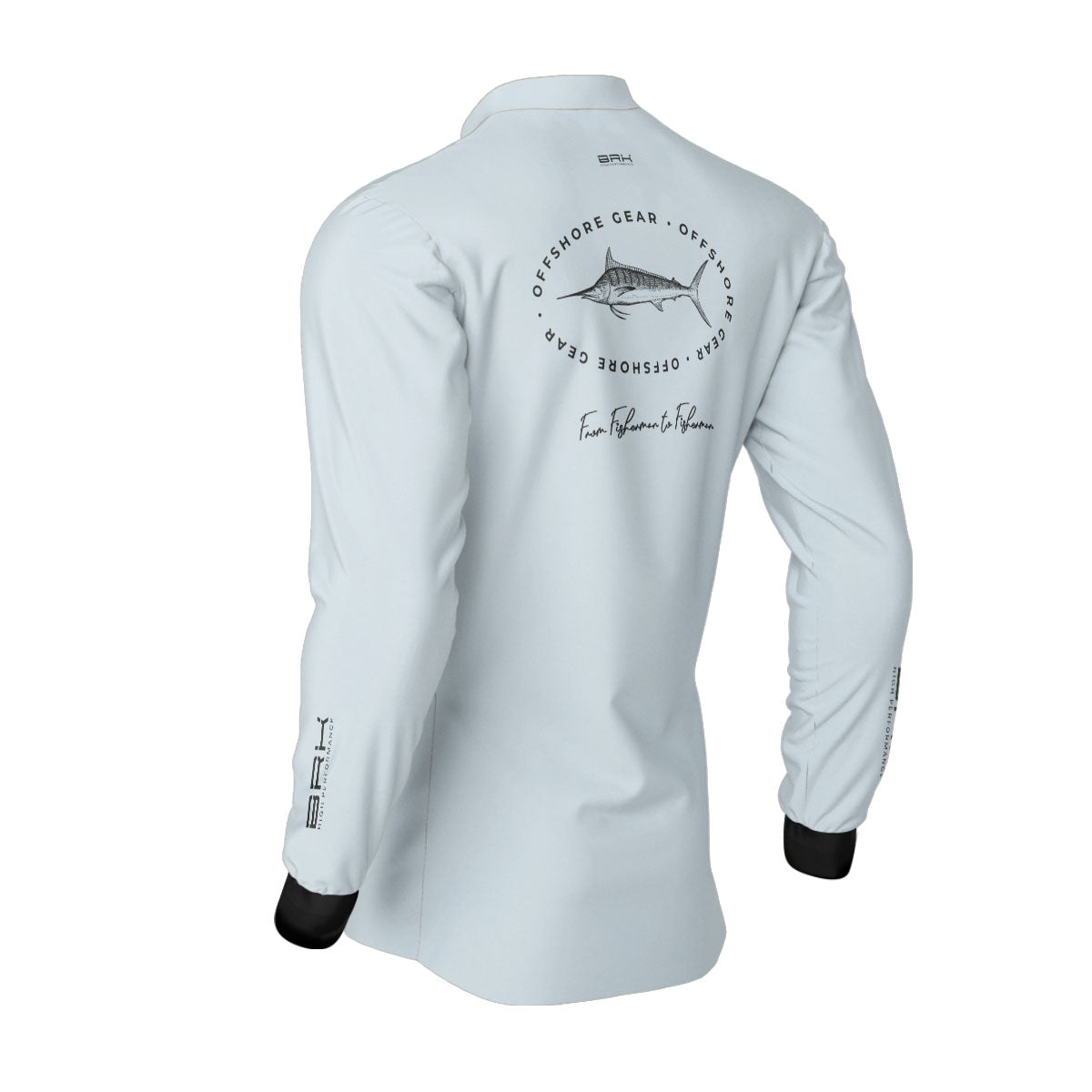 Camisa de Pesca Brk Offshore Gear Marlim Azul Claro com Proteção Solar UV50+