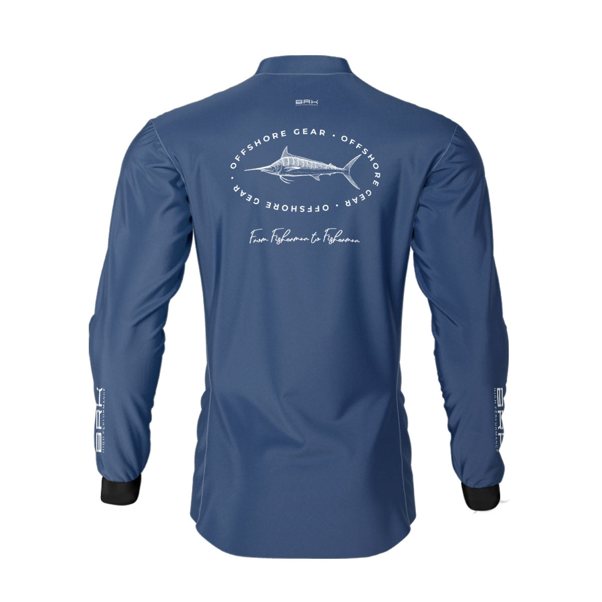 Camisa de Pesca Brk Offshore Gear Marlim Azul Escuro com Proteção Solar UV50+