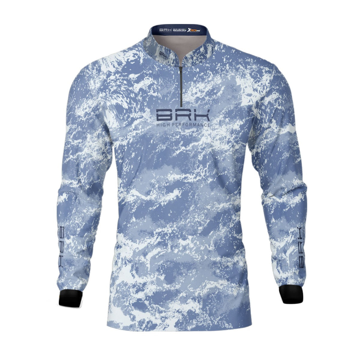 Camisa de Pesca Brk Camuflado Azul com Proteção Solar UV50+