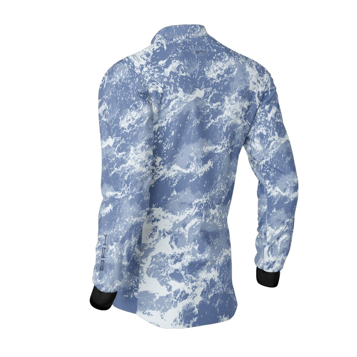 Camisa de Pesca Brk Camuflado Azul com Proteção Solar UV50+