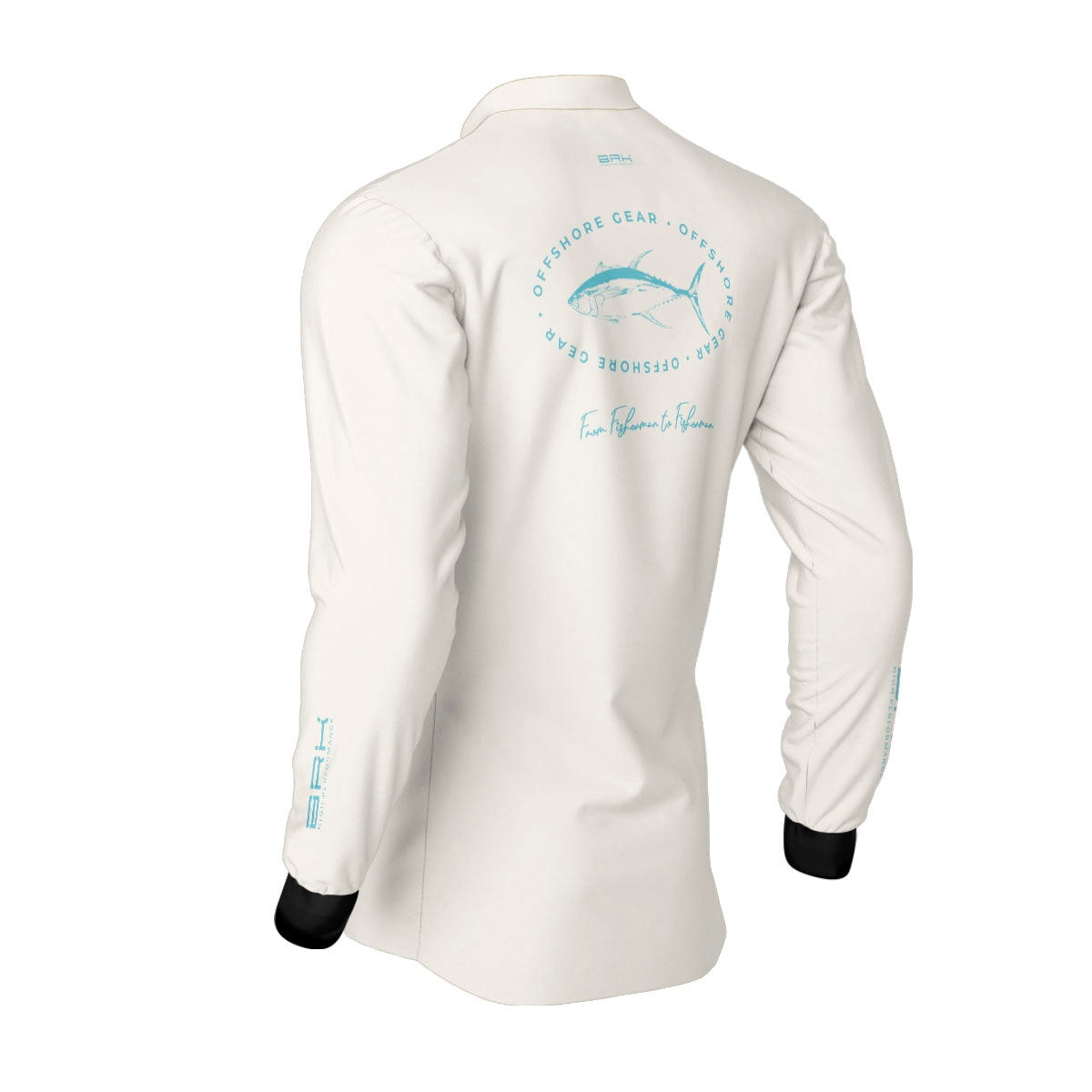 Camisa de Pesca Brk Offshore Gear Atum Branco com Proteção Solar UV50+