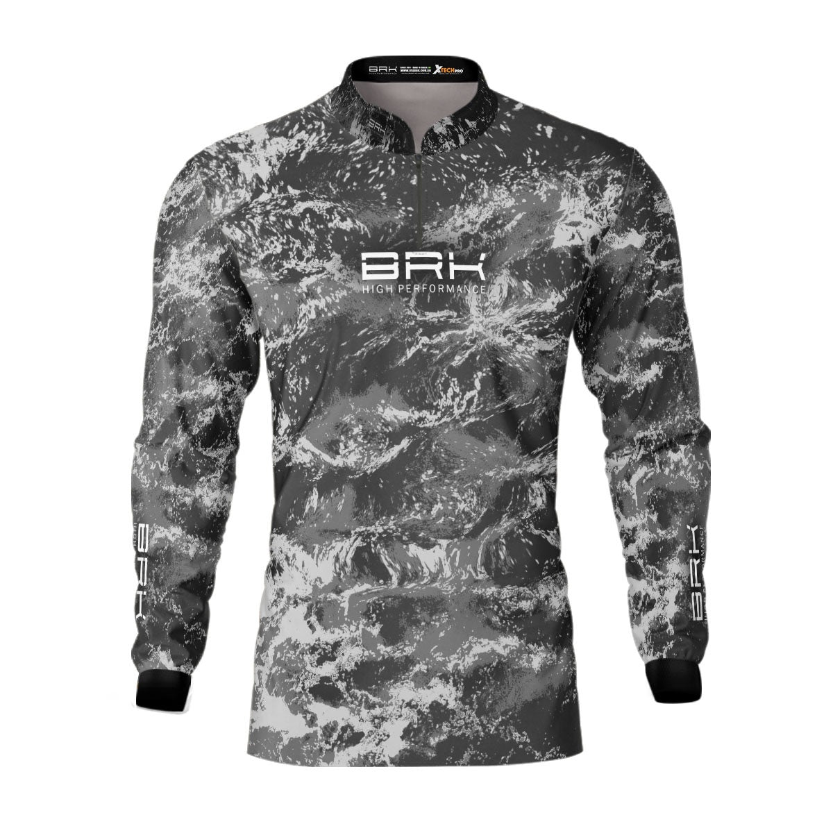 Camisa de Pesca Brk Camuflado Preto com Proteção Solar UV50+