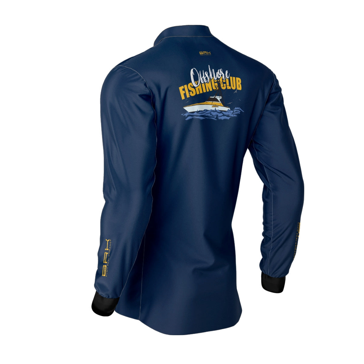 Camisa de Pesca Brk Fishing Club Amarelo com Proteção Solar UV50+