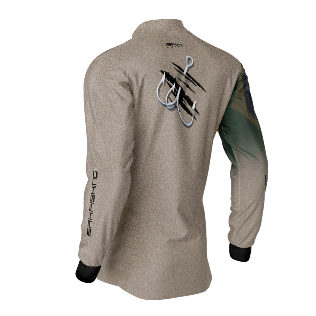Camisa de Pesca Brk Garateia Clean Bandeira Brasil com Proteção Solar UV50+