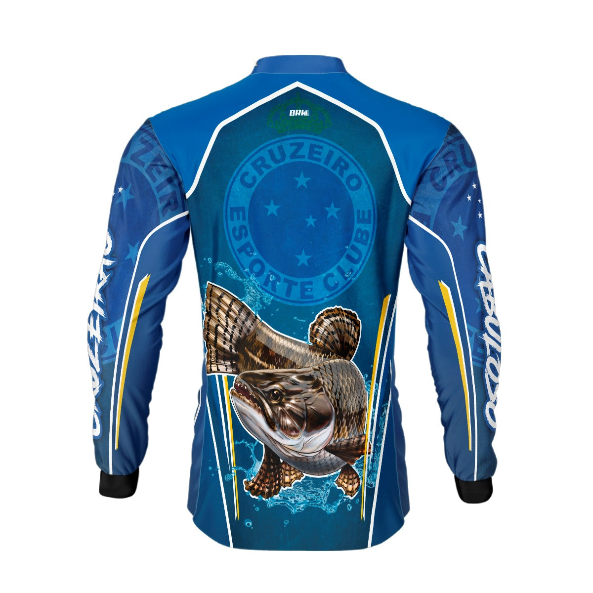 Camisa de Pesca Brk Traíra Futebol Azul com Proteção Solar UV50+