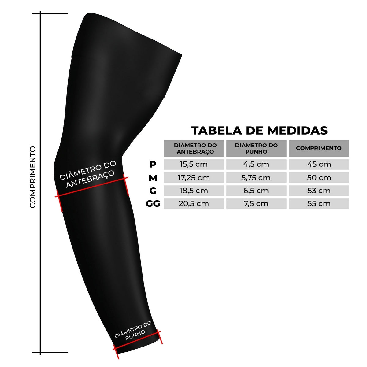 Manguito com Proteção UV50+ Branco