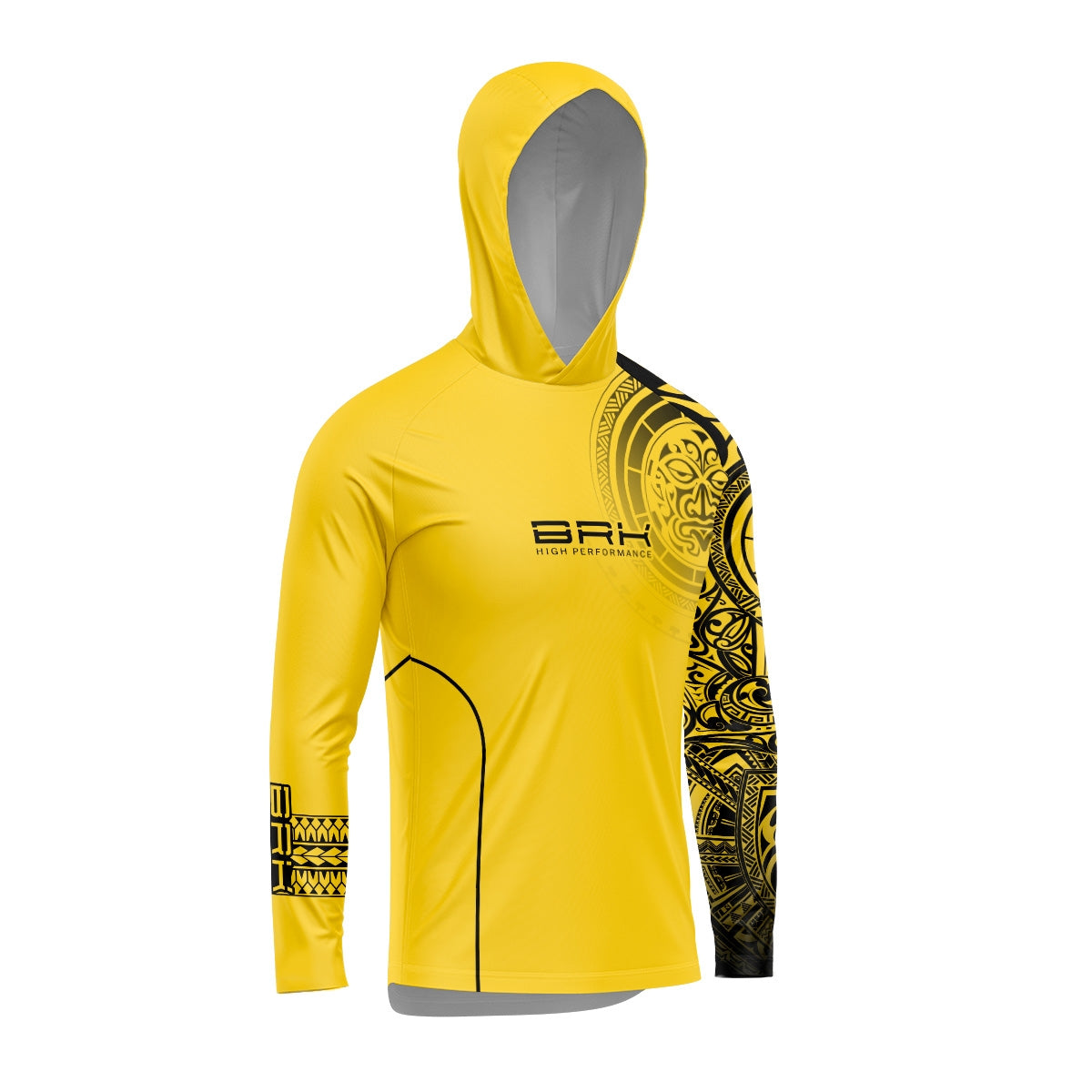 Camisa com Capuz Brk Maori Amarelo com Proteção Solar UV50+