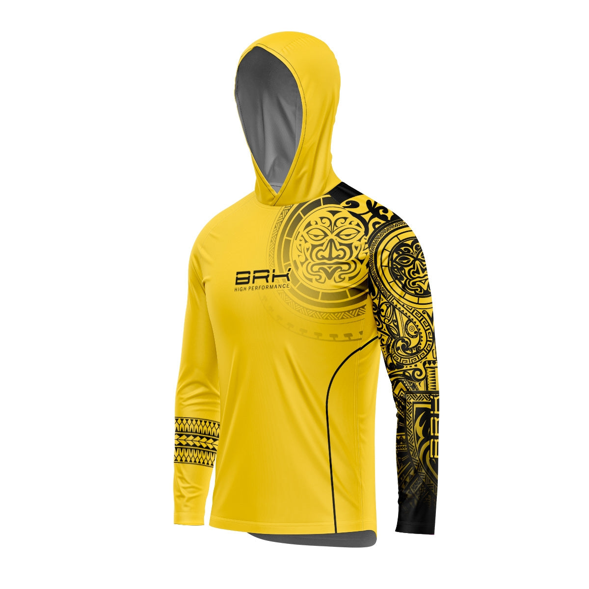 Camisa com Capuz Brk Maori Amarelo com Proteção Solar UV50+