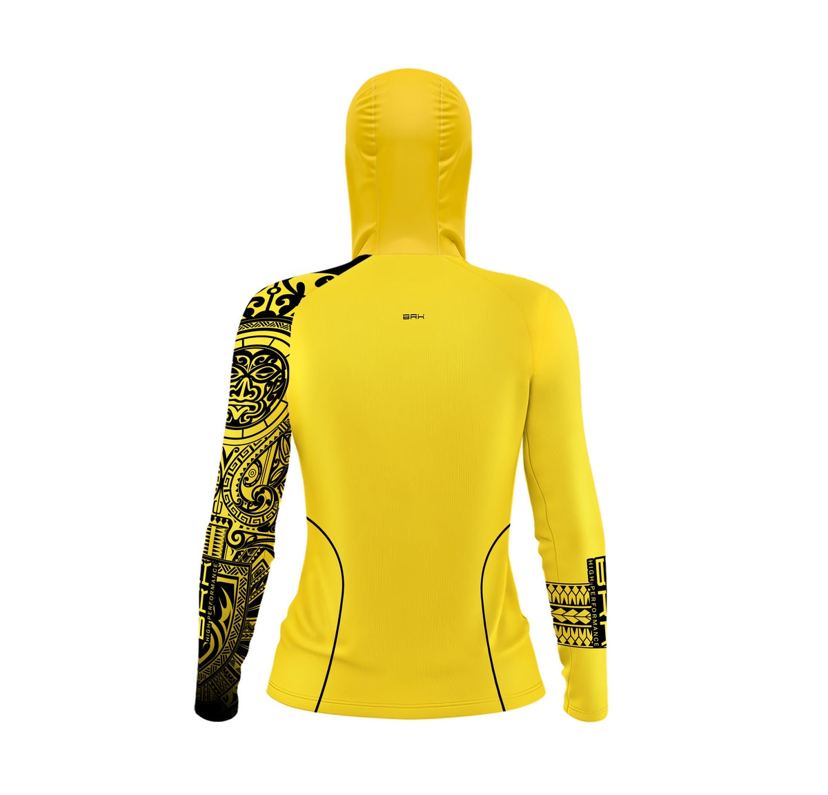 Camisa com Capuz Feminina Brk Maori Amarelo com Proteção Solar UV50+