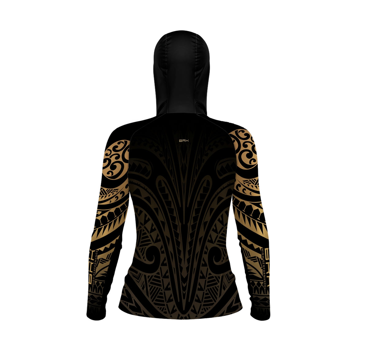 Camisa com Capuz Feminina Brk Maori Bege e Preto com Proteção Solar UV50+