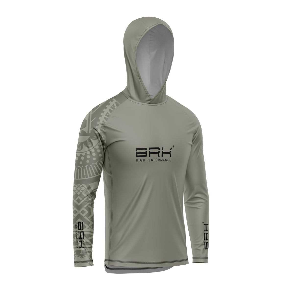 Camisa de Pesca com Capuz Brk Maori Taupe Gray com Proteção Solar UV50+