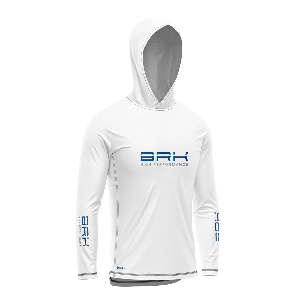 Camisa de Pesca com Capuz Brk Branca Dourado Mahi-Mahi com Proteção Solar UV50+