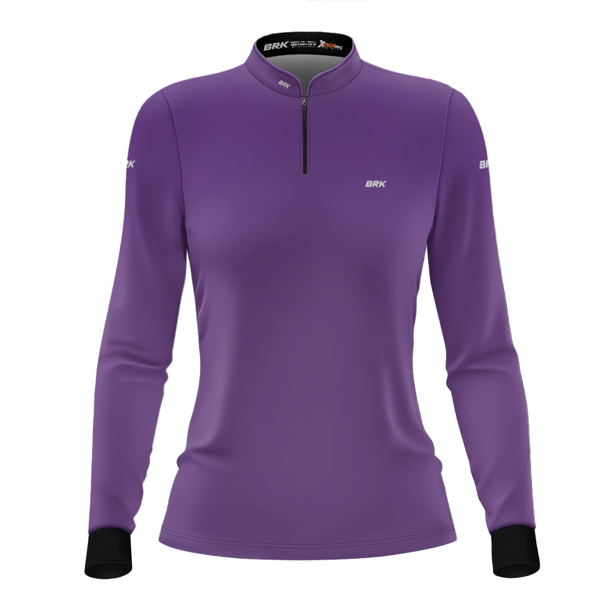 Camisa de Motociclismo Feminina Brk Básica Roxa com Proteção Solar UV50+