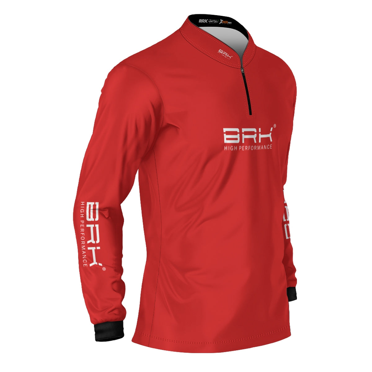 Camisa de Pesca Brk Básica Vermelha com Proteção Solar UV50+