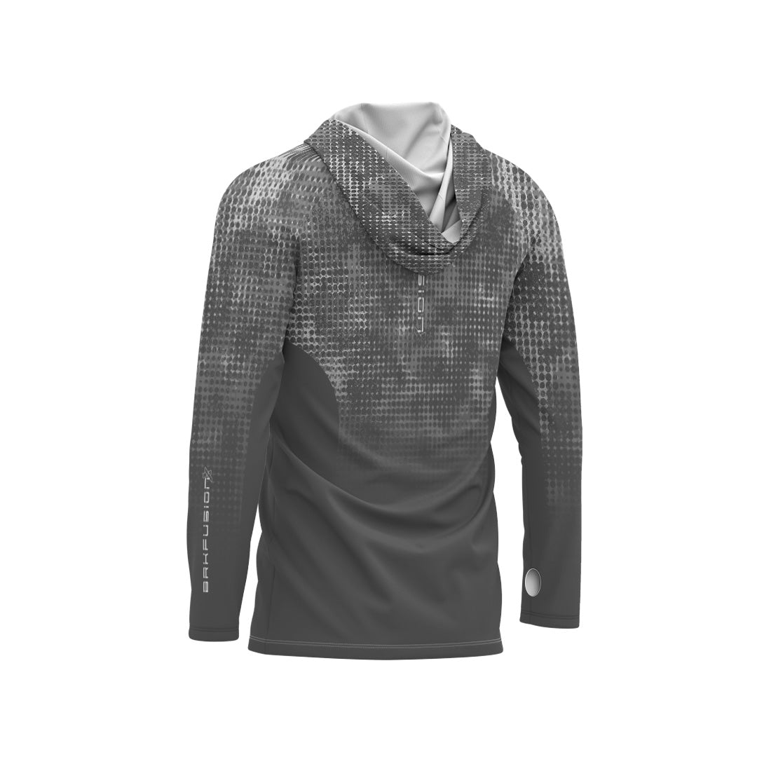Camisa FusionX Brk Deep Cinza com Capuz e Proteção UV50+