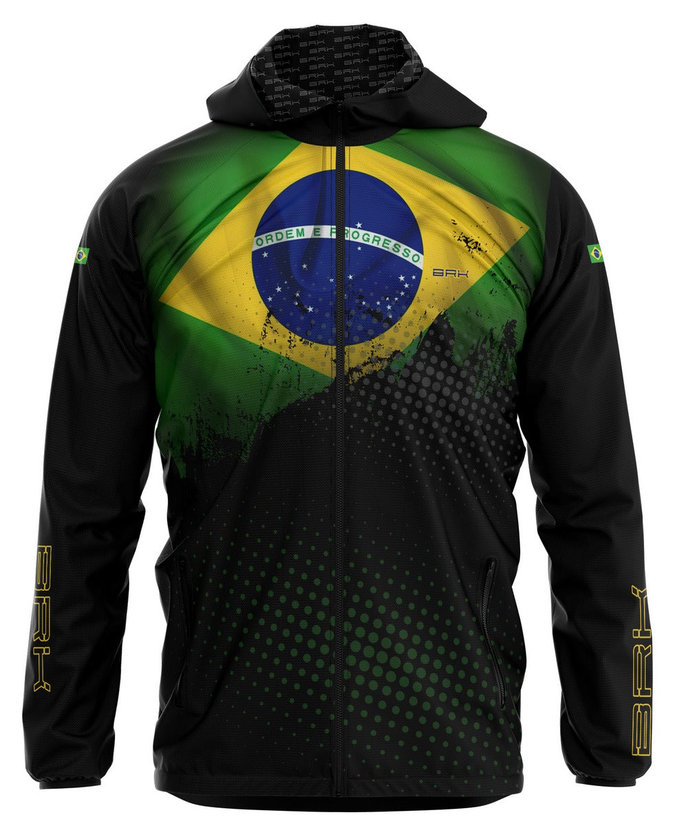 Jaqueta Corta Vento Brk Brasil Repelente à Água com UV50+