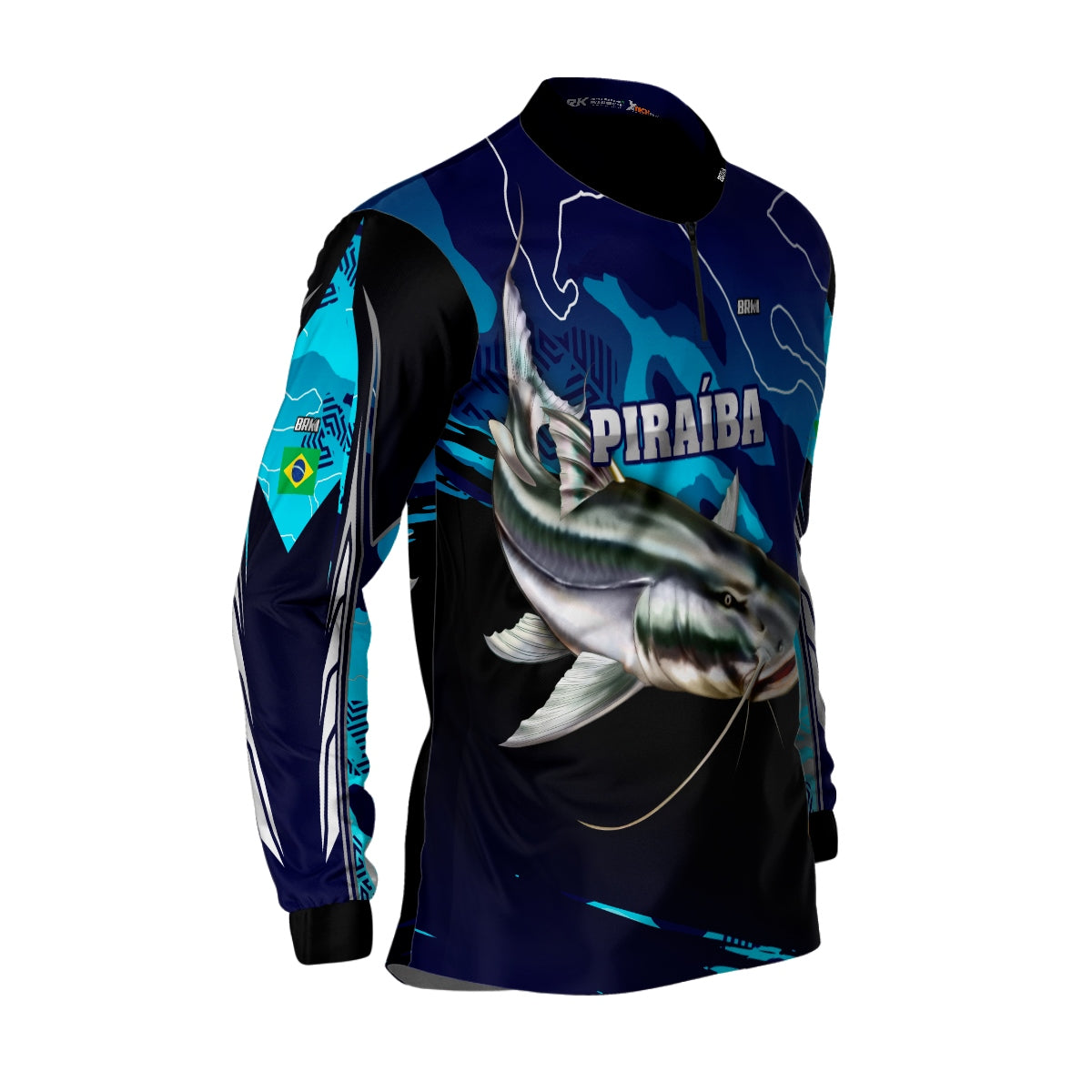 Camisa de Pesca Brk Piraiba Azul com Proteção UV50+