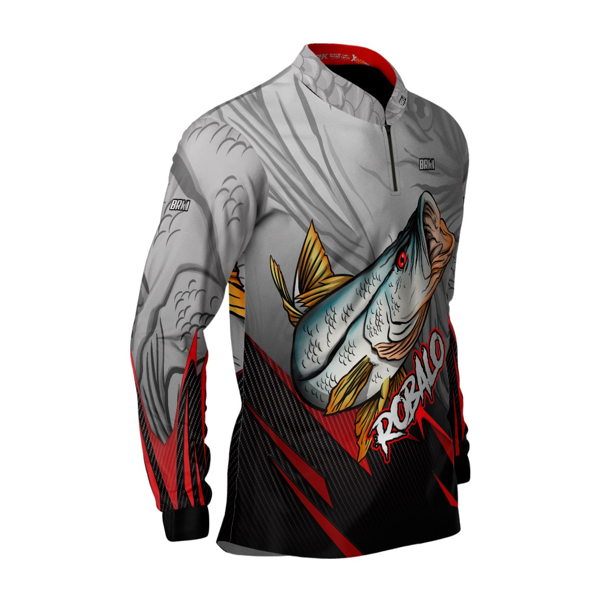 Camisa de Pesca Brk Robalo Cinza com Proteção UV50+
