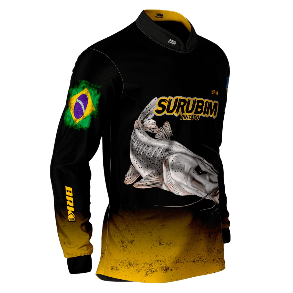 Camisa de Pesca Brk Argentina Brasil Surubim Pintado com Proteção Solar UV50+