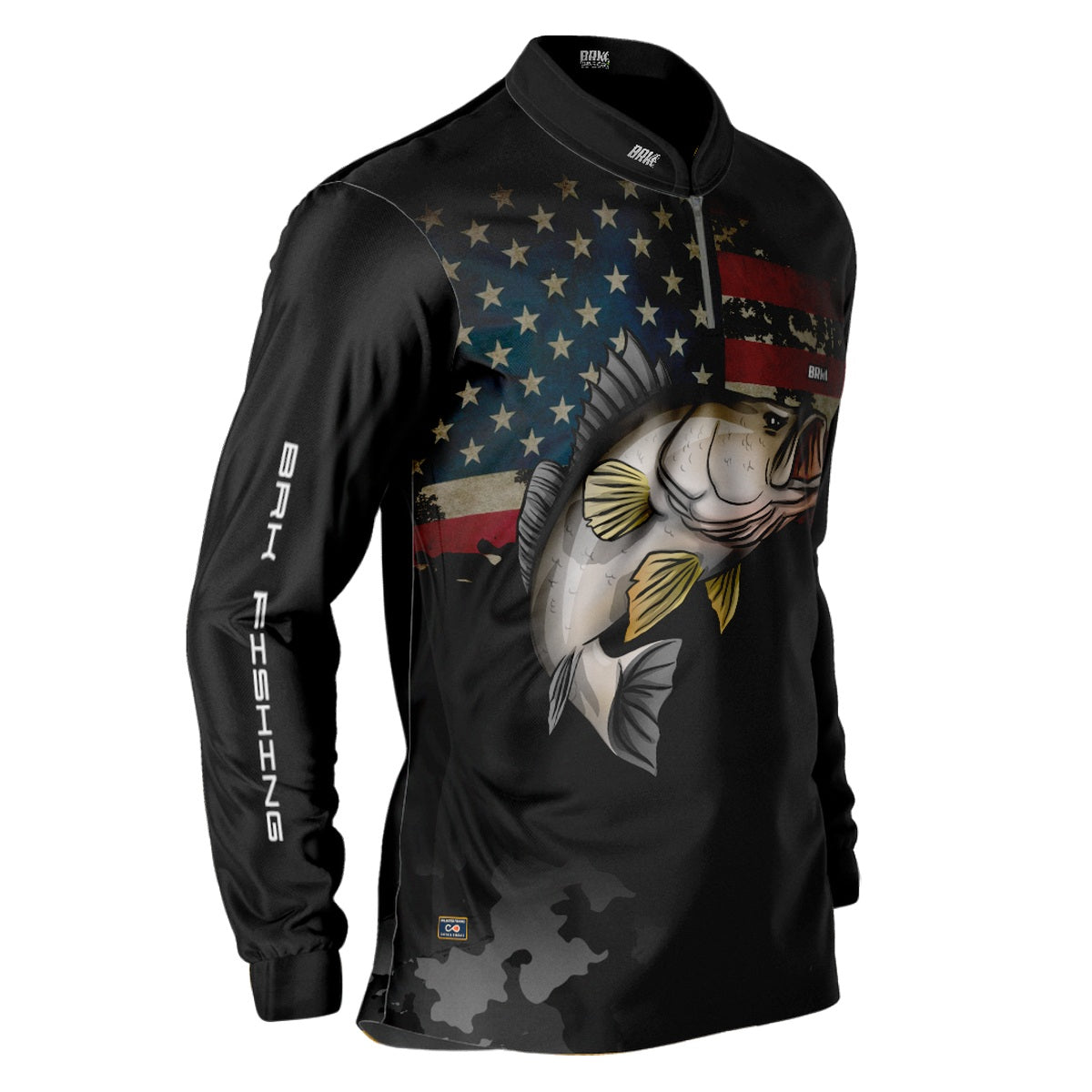 Camisa de Pesca Brk USA Robalo Africano com proteção solar UV50+
