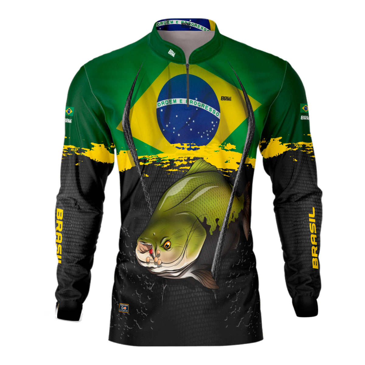 Camisa de Pesca Brk Tambaqui Brasil Proteção Solar UV50+