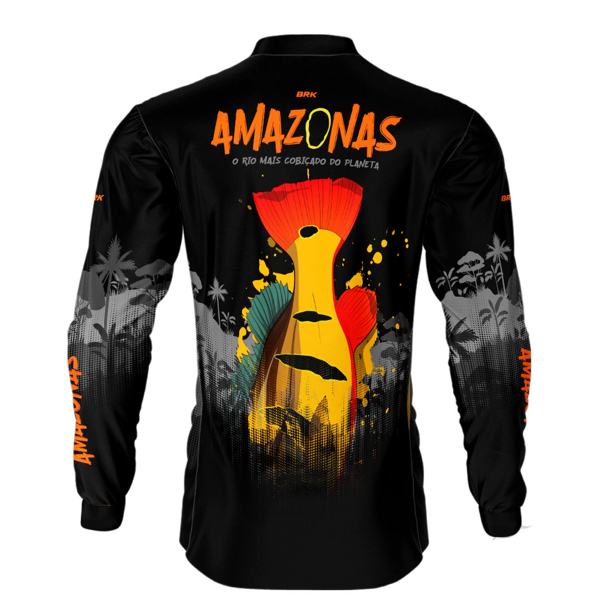 Camisa de Pesca Brk Preta Amazonas com UV50+