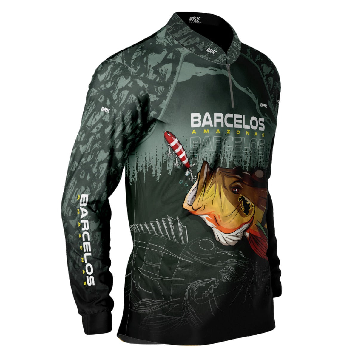 Camisa de Pesca Brk Barcelos Amazonas com UV50+