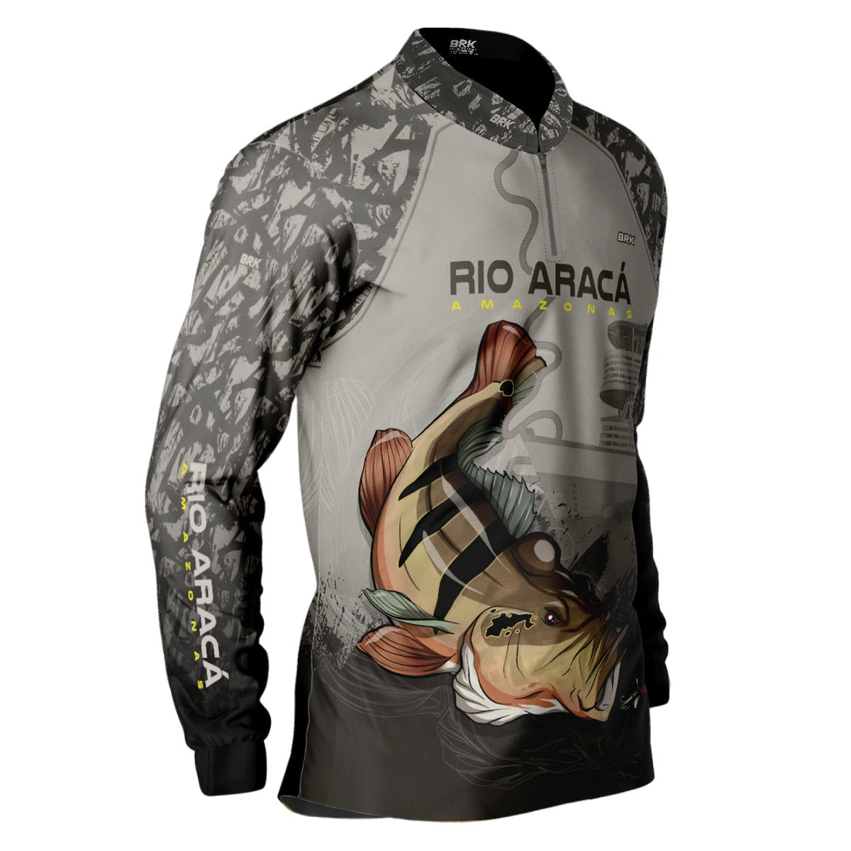Camisa de Pesca Brk Tucunaré Açu Rio Aracá com UV50+