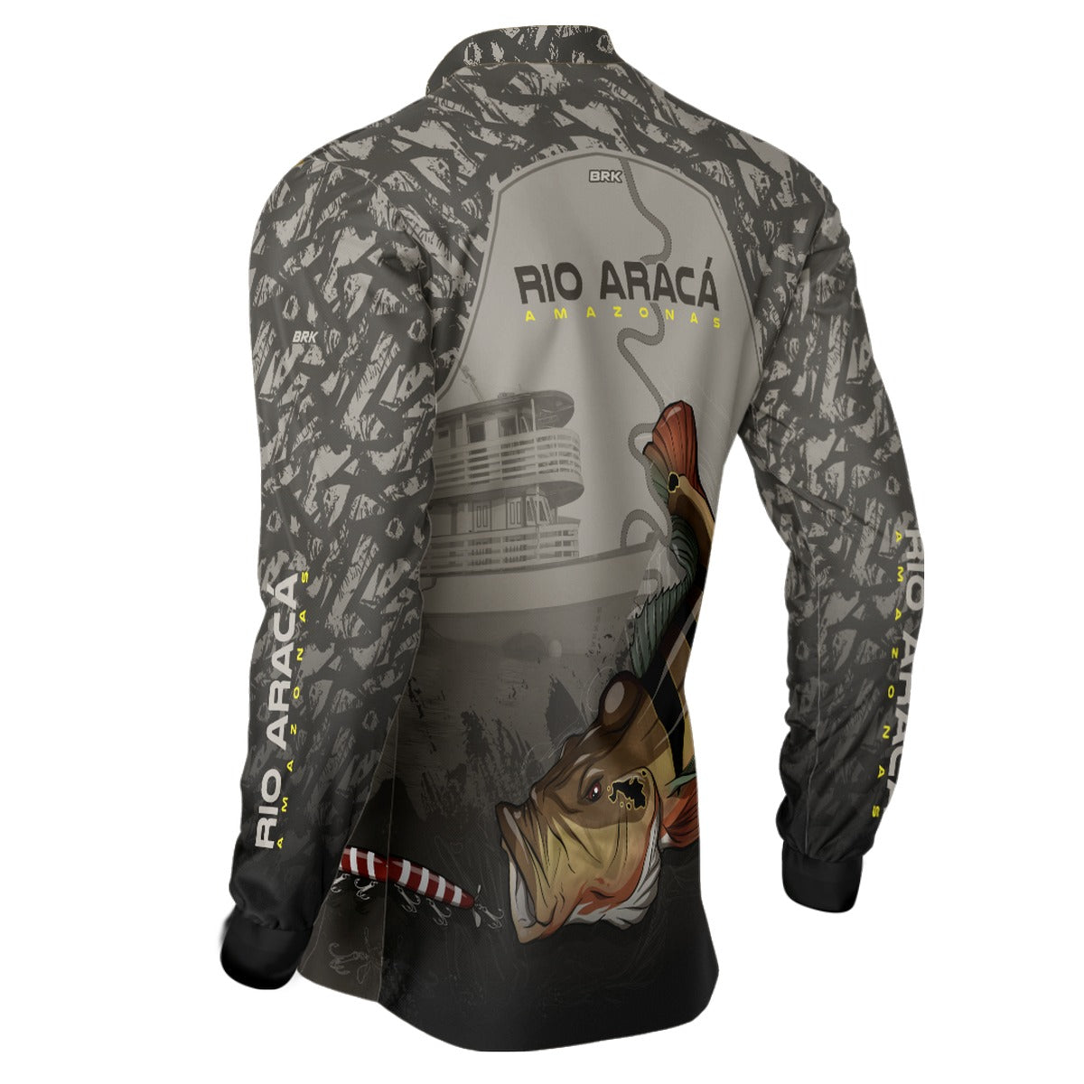 Camisa de Pesca Brk Tucunaré Açu Rio Aracá com UV50+