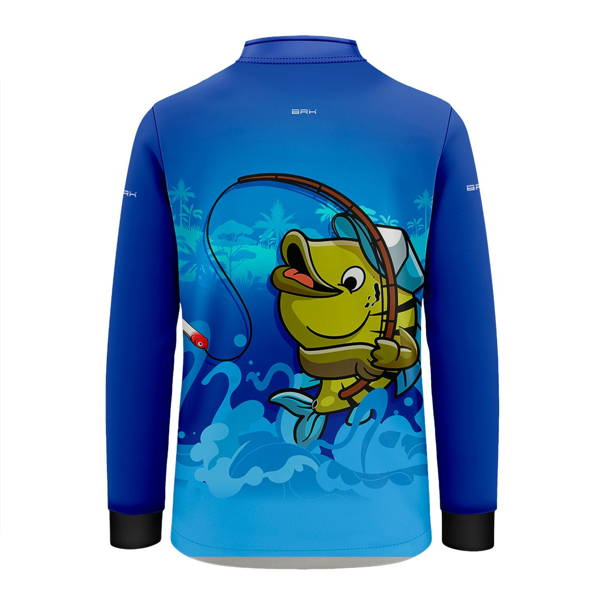 Camisa de Pesca Infantil Brk Tucunaré Azul com UV50 +
