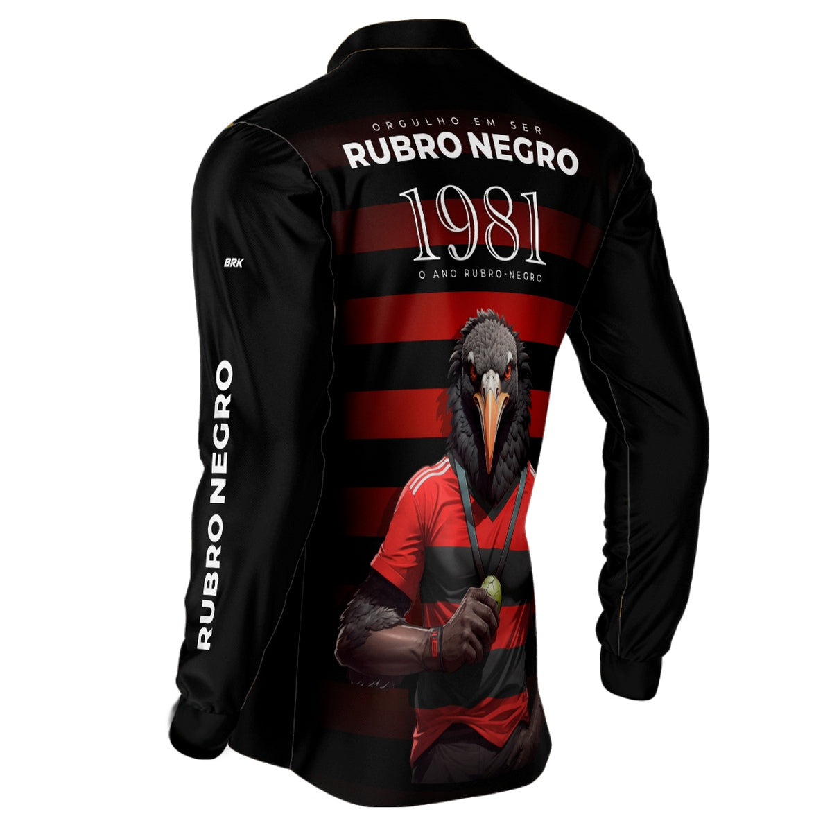 Camisa de Pesca Brk Orgulho de ser Rubro Negro com UV50+