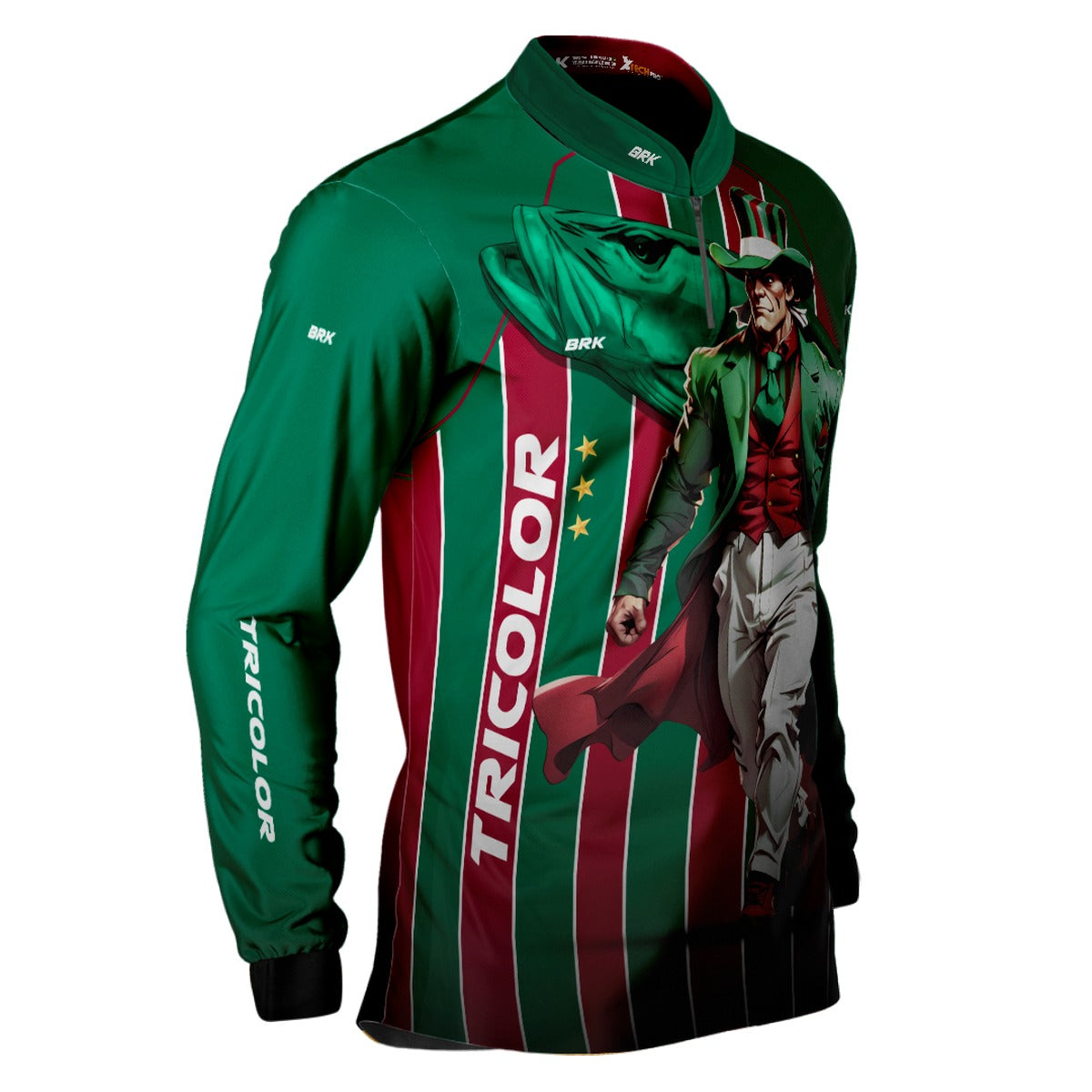 Camisa de Pesca Brk Fluzão Tricolor Carioca com UV50+