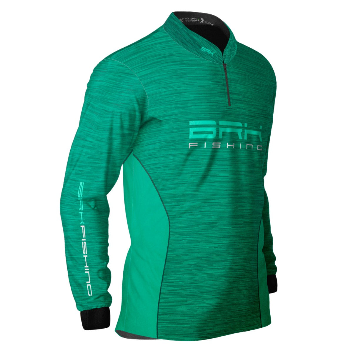 Camisa de Pesca Brk Fishing Verde Água Mesclado com UV50+